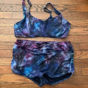 Athlete Swimsuit Tie Dye Boyshort Large